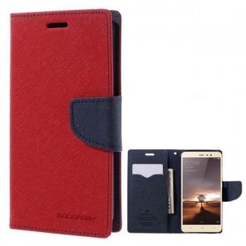 Atverčiamas raudonas dėklas Redmi Note 3/Note 3 Pro